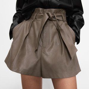 ZARA FAUX LEATHER SHORTS